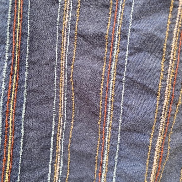 RARE LaROK (pre-Ace & Jig) Blue and Woven Stripe Pinafore Dress - Picture 11 of 11